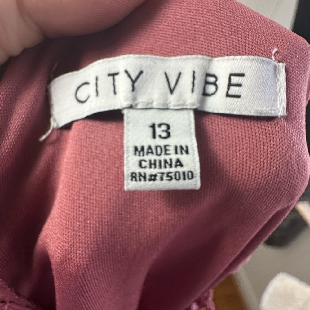 City Vibe Pink Lace Junior Girls Dress Size 13 - Picture 6 of 9